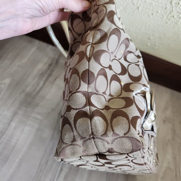 Vintage Coach Bleeker Floral Applique Satchel Handbag Purse - Picture 7 of 12